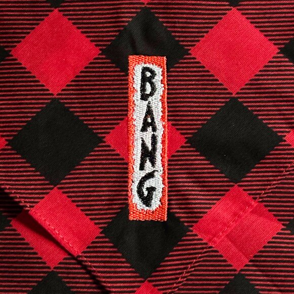 Embroidered BANG Buffalo Plaid Bandana | Tribute to Bey - Picture 4 of 4
